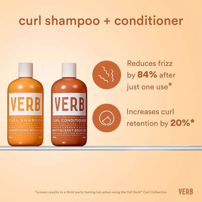VERB Curl Shampoo + Conditioner Duo - Cleanse and Smooth - Frizz Control + Definition- Vegan, No Parabens or Harmful Sulfates - Image 3