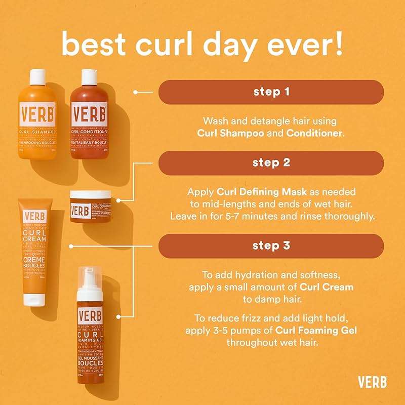 VERB Curl Shampoo + Conditioner Duo - Cleanse and Smooth - Frizz Control + Definition- Vegan, No Parabens or Harmful Sulfates - Image 5