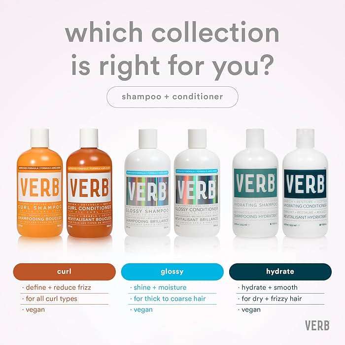 VERB Curl Shampoo + Conditioner Duo - Cleanse and Smooth - Frizz Control + Definition- Vegan, No Parabens or Harmful Sulfates - Image 8