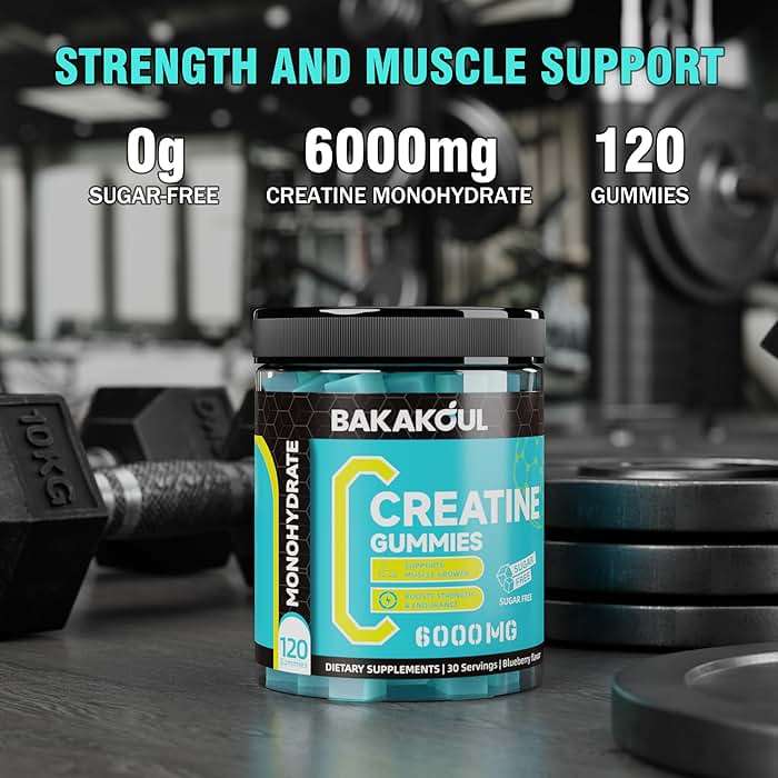 BAKAKOUL Creatine Monohydrate Gummies for Men & Women - 60 Sugar Free Gummies with Magnesium Glycinate, L-Threonate, L-Taurine + Vitamin B12 for Muscle Support, Energy Boost, 1 Pack - Image 5