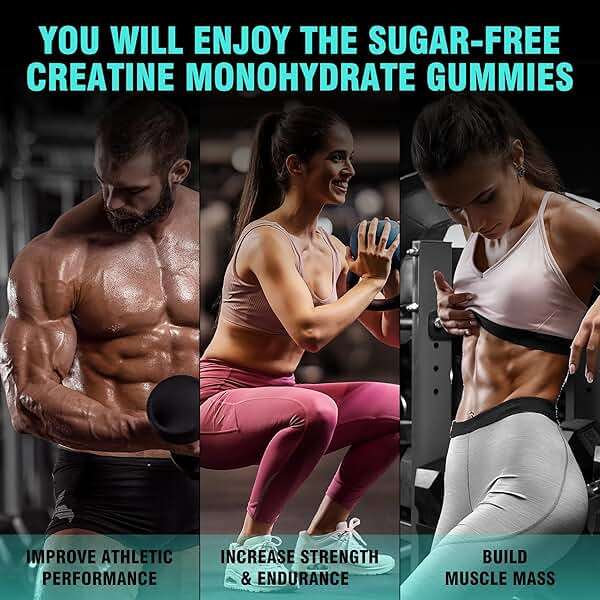 BAKAKOUL Creatine Monohydrate Gummies for Men & Women - 60 Sugar Free Gummies with Magnesium Glycinate, L-Threonate, L-Taurine + Vitamin B12 for Muscle Support, Energy Boost, 1 Pack - Image 7