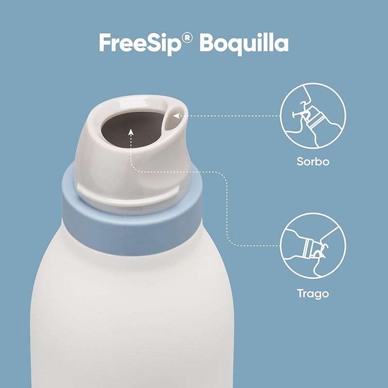 Owala FreeSip Twist Insulated Stainless Steel Water Bottle with Straw for Sports and Travel, BPA-Free, 24-oz, Green/White (Iced Breeze) - Image 5