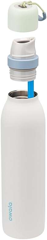 Owala FreeSip Twist Insulated Stainless Steel Water Bottle with Straw for Sports and Travel, BPA-Free, 24-oz, Green/White (Iced Breeze) - Image 6