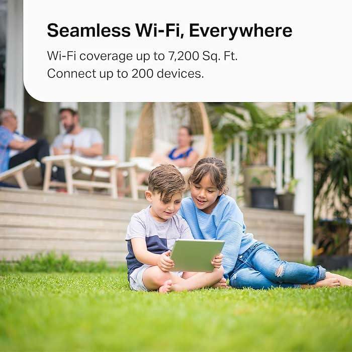 TP-Link Deco XE70 Pro AXE4900 Tri-Band WiFi 6E Mesh WiFi System - 2.5G WAN/LAN Ports, 4.9 Gbps Wi-Fi 7,200 Sq. Ft Coverage, Connect up to 200 Devices, 6 GHz Band, 3-Pack - Image 6