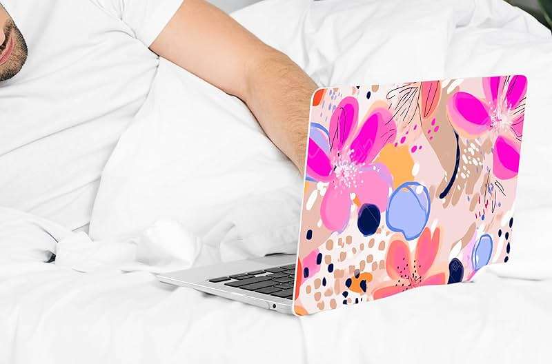 DONGKE Compatible with MacBook Air 13 inch Case 2021 2020 2019 2018 Release A2337 M1 A2179 A1932 with Retina Display & Touch ID, Plastic Hard Shell & Keyboard Cover - Floral Artistic - Image 8