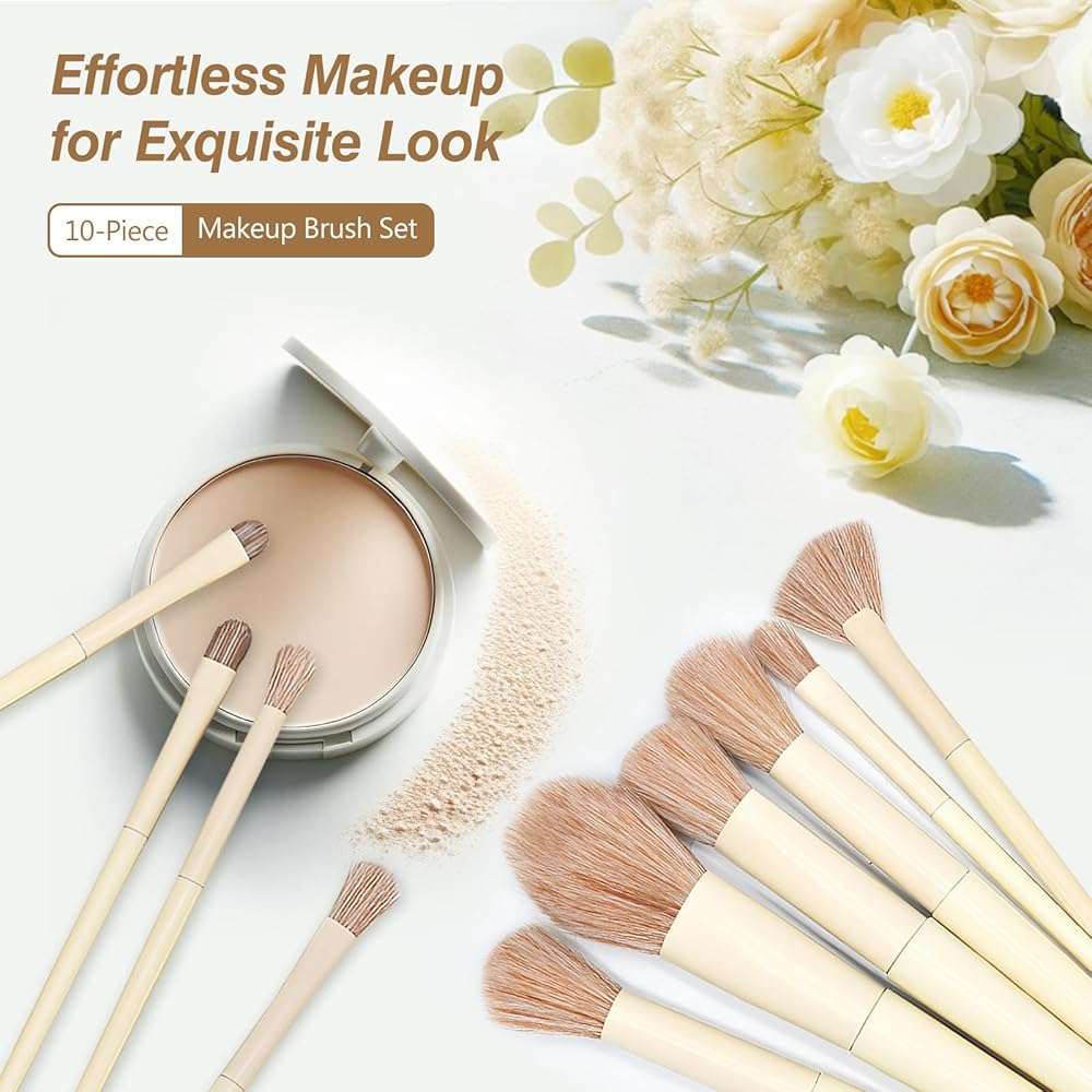 Synthetic Foundation, Powder, Concealers, and Eye Shadows Makeup Brush Set to Master the Art of Makeup - Image 2