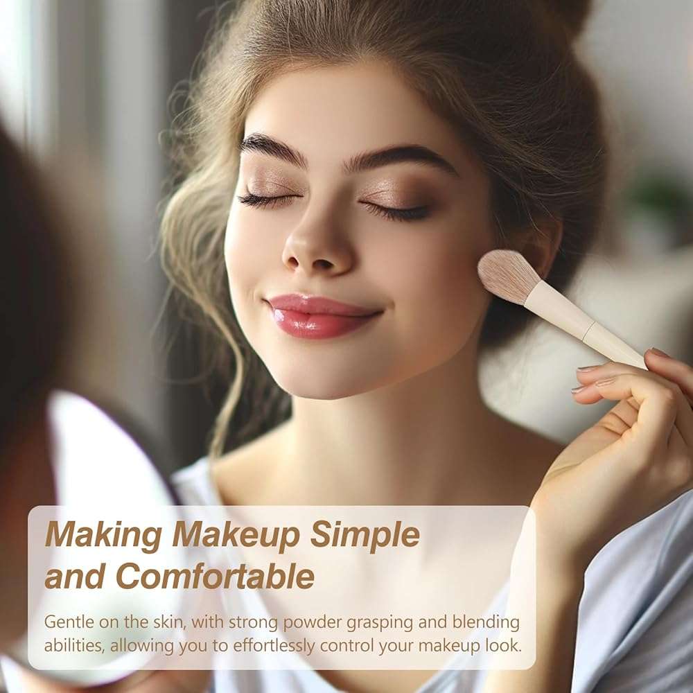 Synthetic Foundation, Powder, Concealers, and Eye Shadows Makeup Brush Set to Master the Art of Makeup - Image 3