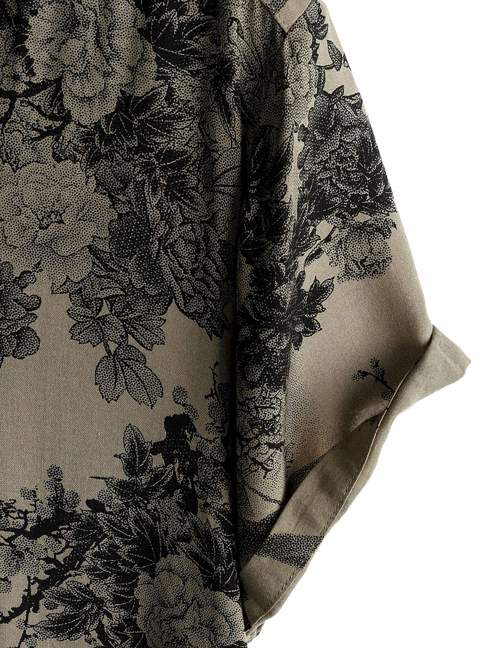 JOTOOK Mens Hawaiian Shirt Short Sleeve Button Down Tropical Shirts Casual Floral Summer Beach Shirt - Image 4