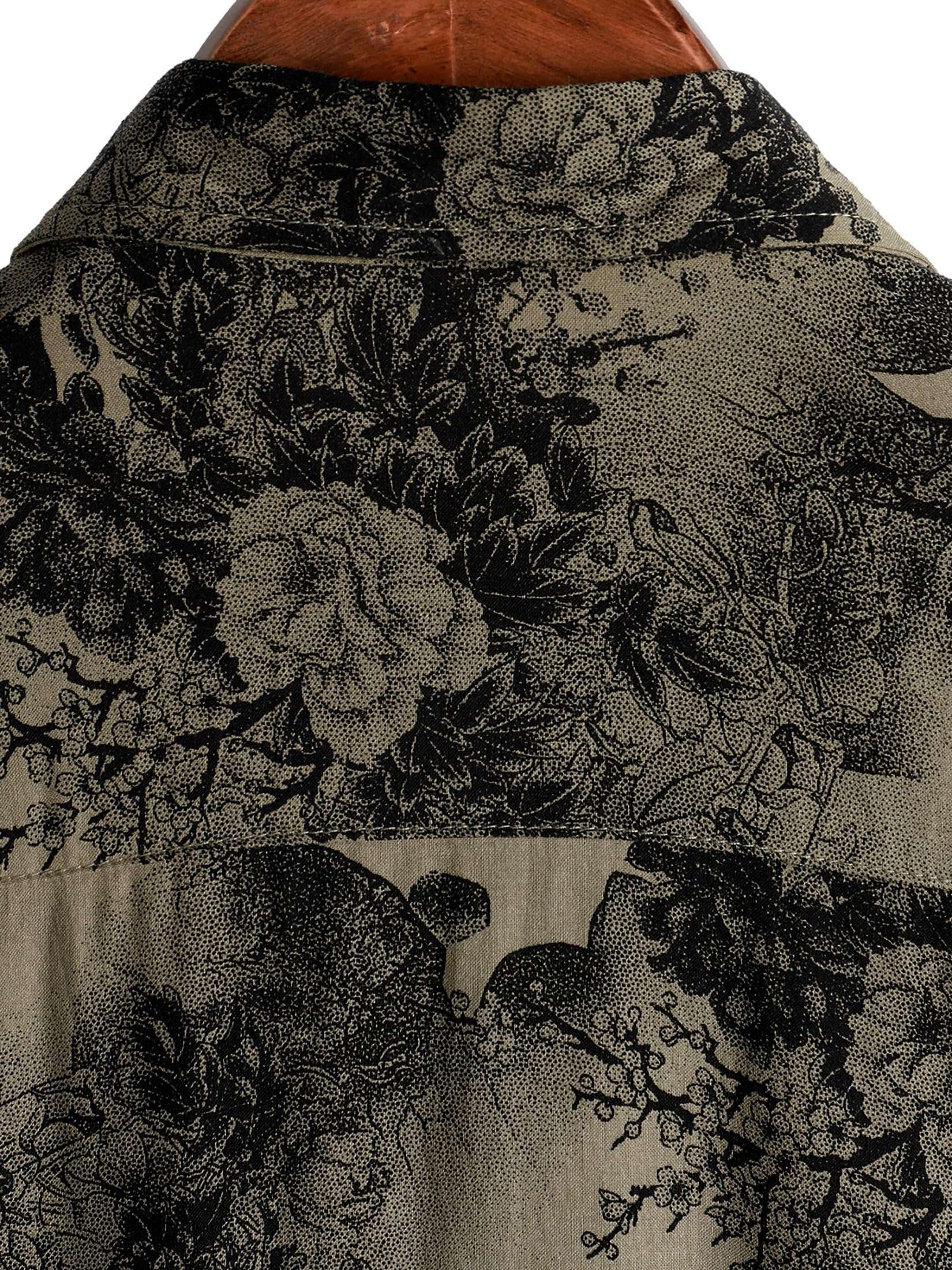 JOTOOK Mens Hawaiian Shirt Short Sleeve Button Down Tropical Shirts Casual Floral Summer Beach Shirt - Image 6