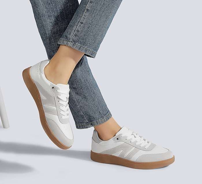 LUCKY STEP Women Classic Retro Gum Sole Fashion Sneakers Casual Tennis Skate Shoe Genuine Leather Walking Footwear Anti Slip Trainers - Image 8