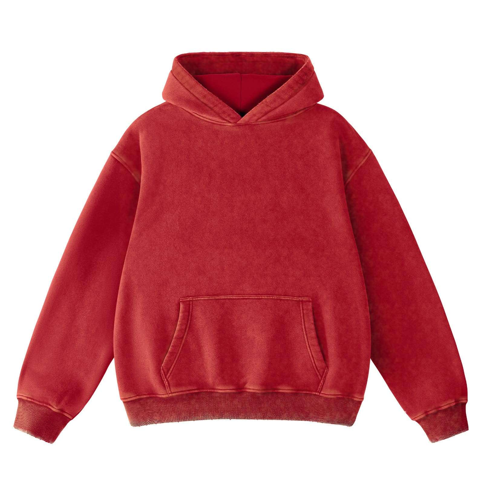 FAIABLE Womens Oversized Acid Wash Hoodie Unisex Heavyweight Cotton Hoodies Fleece Vintage Washed Sweatshirt Women Men - Image 1