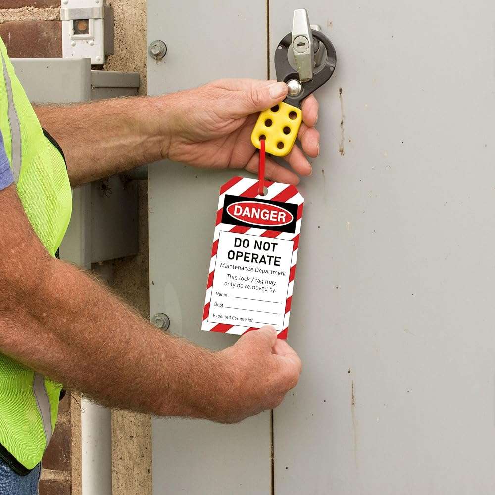 YHNTGB 50PCS Lockout Tagout Tags Do not Operate Equipment Labels with 50 Zip Ties OSHA Compliant for Out of Service Machine Maintenance - Image 2