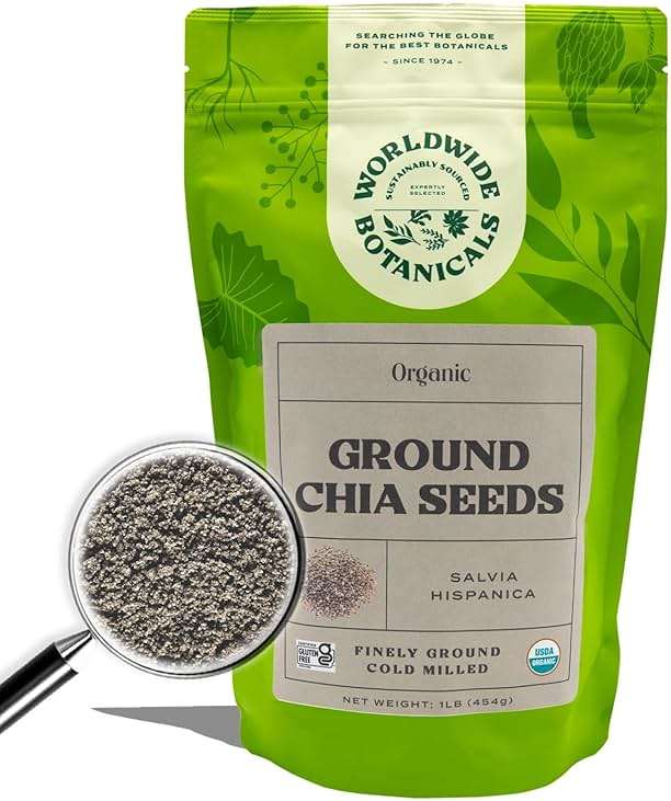 Worldwide Botanicals Organic Ground Chia Seeds, 1 Pound - Excellent Source of Fiber, Protein, and Omega-3 Fatty Acids | Gluten-Free | Vegan | Non-GMO | Kosher, Pack of 2 - Image 6