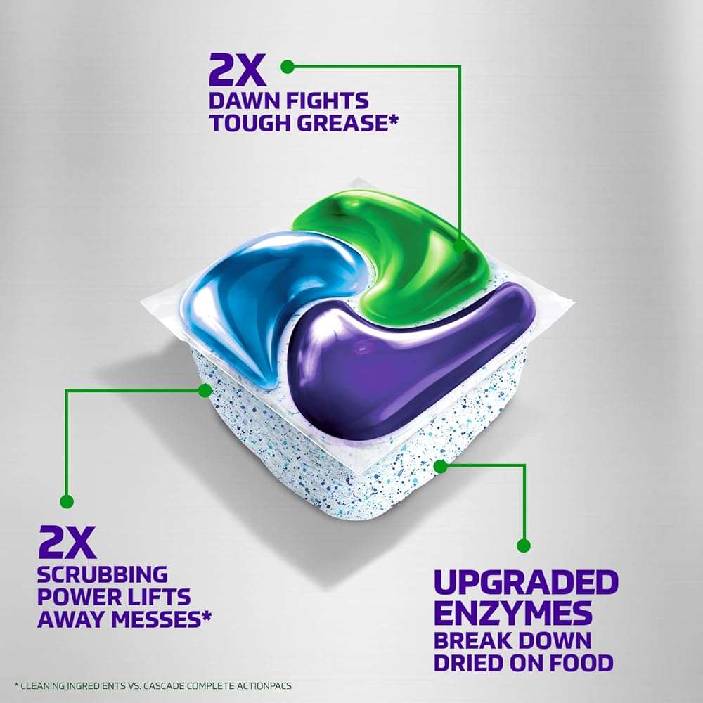 Cascade Platinum Plus Dishwasher Pods, Dish Detergent ActionPacs, Power of Bleach, 21 Count - Image 4