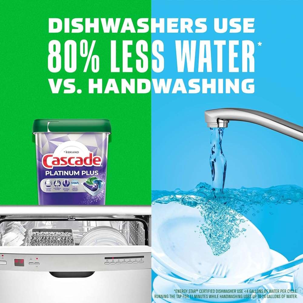 Cascade Platinum Plus Dishwasher Pods, Dish Detergent ActionPacs, Power of Bleach, 21 Count - Image 7