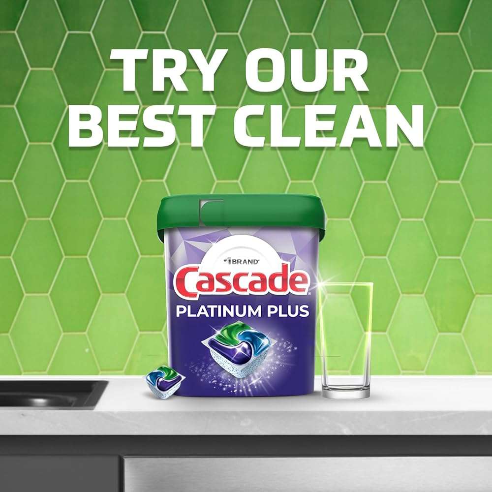 Cascade Platinum Plus Dishwasher Pods, Dish Detergent ActionPacs, Power of Bleach, 21 Count - Image 9