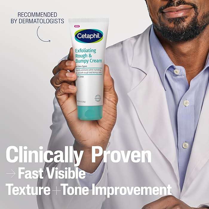 Cetaphil Exfoliating Rough & Bumpy Cream, Lightweight Cream for All Skin Types, 8 oz Tube, 20% Urea, Gently Exfoliates, Refines Skin Texture, Dermatologist Recommended Brand - Image 6