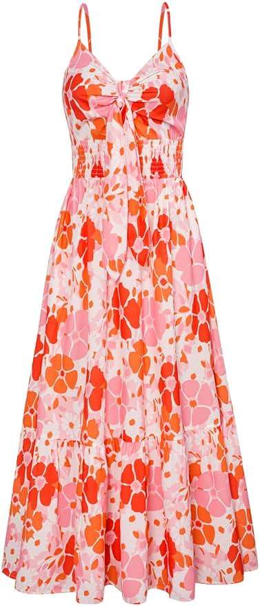 GRACE KARIN Womens Summer Floral Maxi Dresses 2026 Long Flowy Boho Dress Beach Vacation Sundresses Casual Clothes with Pocket - Image 1