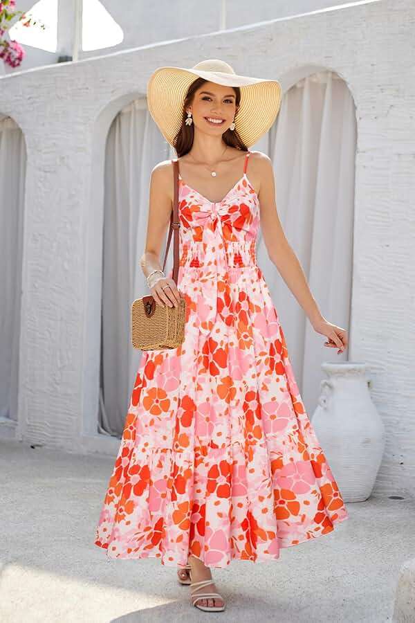 GRACE KARIN Womens Summer Floral Maxi Dresses 2026 Long Flowy Boho Dress Beach Vacation Sundresses Casual Clothes with Pocket - Image 3