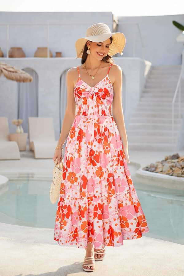 GRACE KARIN Womens Summer Floral Maxi Dresses 2026 Long Flowy Boho Dress Beach Vacation Sundresses Casual Clothes with Pocket - Image 4