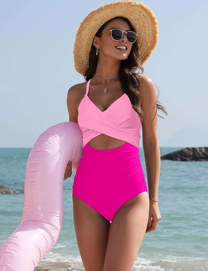 Buauty Women's Tummy Control One Piece Swimsuit Cutout High Cut Bathing Suit Adjustable Straps Slimming Swimwear - Image 5