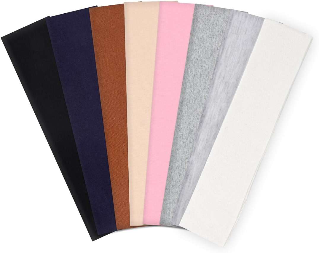 8 Pack Headbands for Women, Non Slip Sport Headbands Sweat Absorbing Cotton Hair Bands Stocking Stuffers for Women Girls - Image 1
