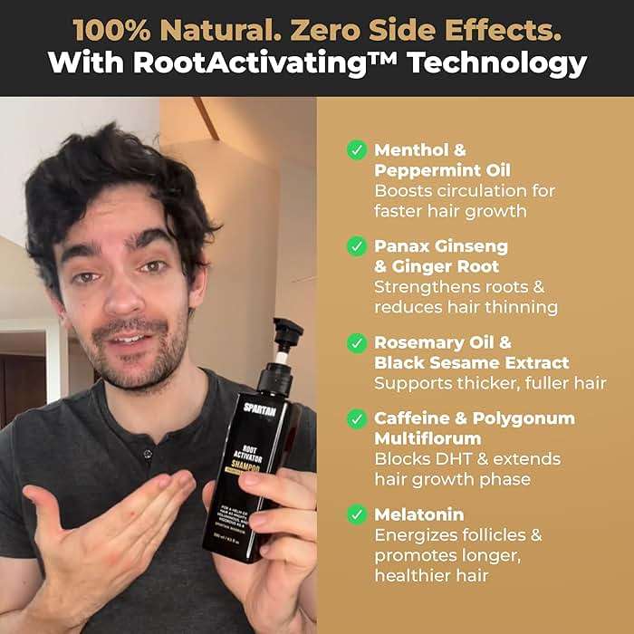 SPARTAN™ Root Activator Shampoo For Men - Hair Growth Shampoo for Hair Loss and Thinning Hair - Image 5