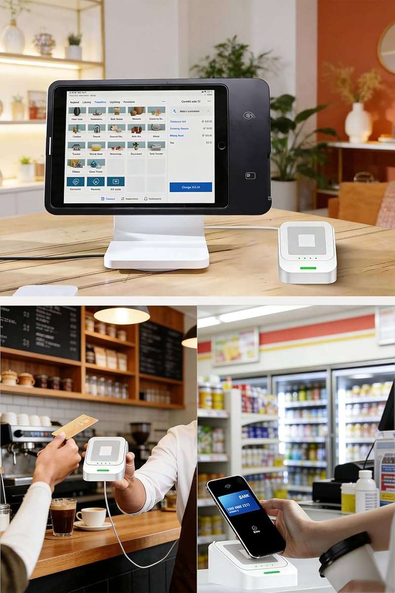 WUKUR Dock for Square Reader 2nd Generation, Holder Stand for Square Card Reader 2 Gen, Compact Dock with Upgraded Detachable USB-C Port and Smart Anti-Slip Button (Cable Included, No Device) - Image 7