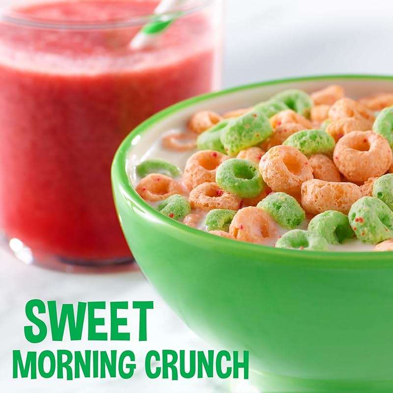 Kellogg’s Apple Jacks Breakfast Cereal, Kids Snacks, Family Breakfast, Giant Size, Original, 23oz Box (1 Box) - Image 3