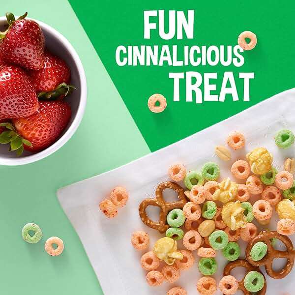 Kellogg’s Apple Jacks Breakfast Cereal, Kids Snacks, Family Breakfast, Giant Size, Original, 23oz Box (1 Box) - Image 4