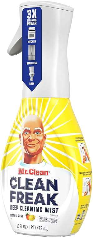 Mr. Clean Clean Freak Multi Surface Cleaning Spray, Deep Cleaning Mist Starter Kit and Refill Bundle, Lemon Zest Scent, 64 fl oz - Image 9