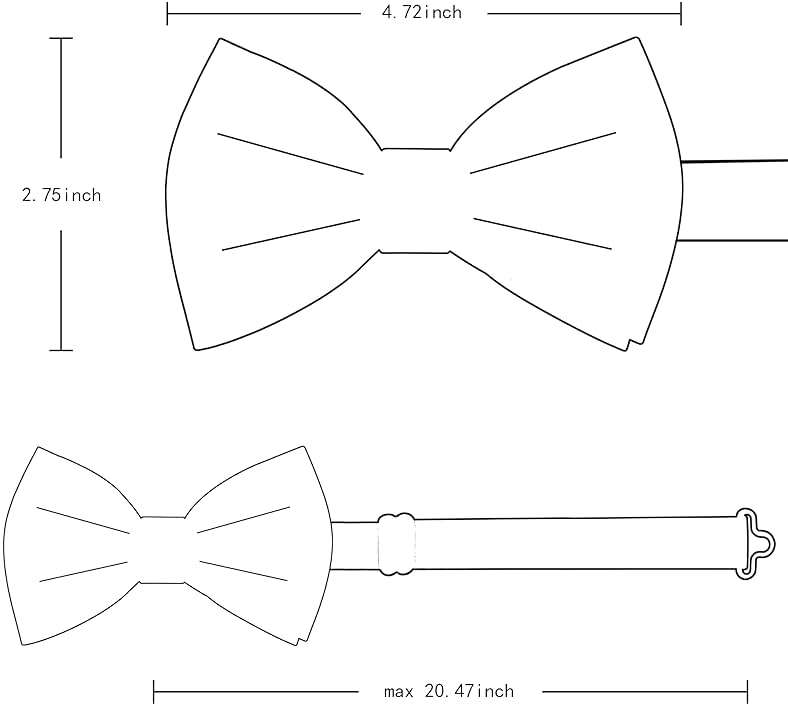 Branduce Solid Color Pre-tied Bow Tie Quality Adjustable Bowtie for Men Party Wedding - Image 4