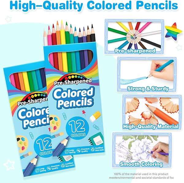 Jumlys 432 Count Colored Pencils Bulk for Kids, 36 Packs Pre-sharpened Coloring Pencils in 12 Colors, Bulk School Supplies for Teachers, Ideal Back to School Supplies & Classroom Prizes - Image 3