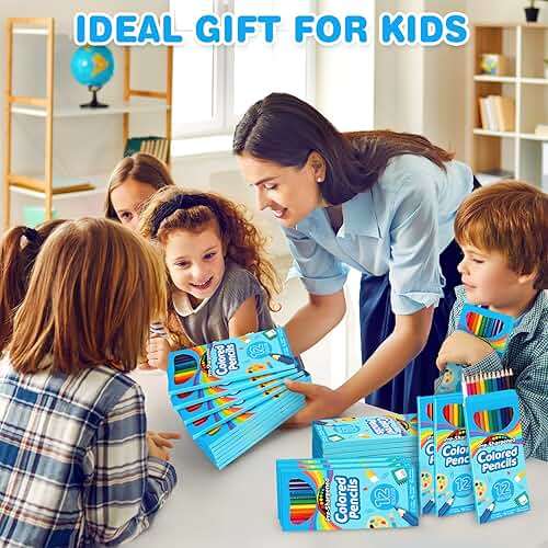 Jumlys 432 Count Colored Pencils Bulk for Kids, 36 Packs Pre-sharpened Coloring Pencils in 12 Colors, Bulk School Supplies for Teachers, Ideal Back to School Supplies & Classroom Prizes - Image 7
