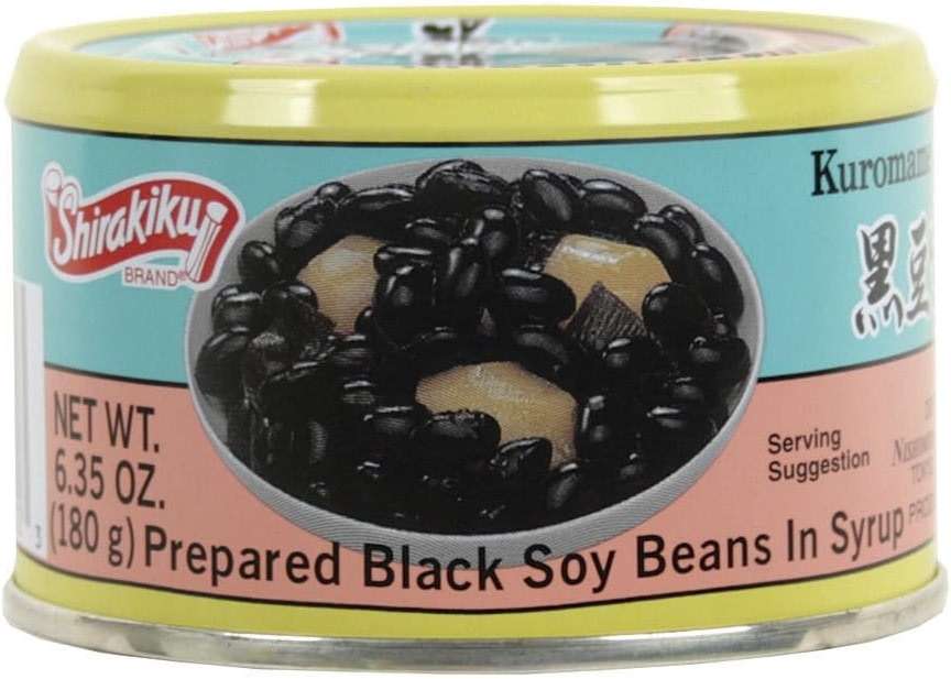 JP Shirakiku Kuromame Takarani Prepared Black Soy Beans In Syrup 180g (Pack of 6) - MADE IN JAPAN - Image 5
