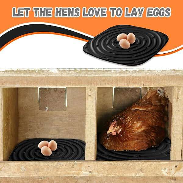 Skimzy Chicken Nesting Box Pads, 12 x 12 in Washable Reusable Nest Box Liners, 6-Pack, Breathable Drainage Design, Black - Image 6