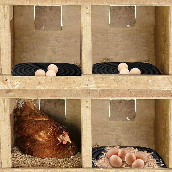Skimzy Chicken Nesting Box Pads, 12 x 12 in Washable Reusable Nest Box Liners, 6-Pack, Breathable Drainage Design, Black - Image 7