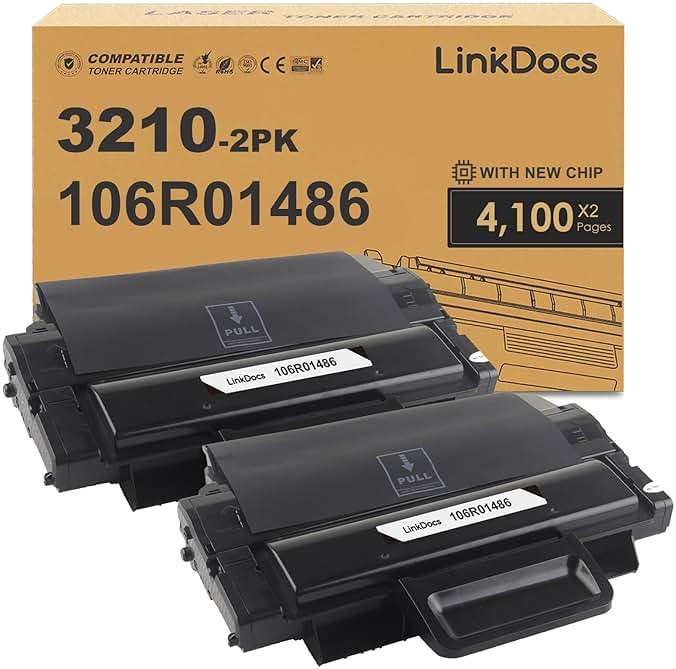 LinkDocs WorkCentre 3210 3220 106R01486 High Yield Toner Cartridge Replacement for Xerox 106R01486 Toner Used with Xerox WorkCentre 3210 3220 Series Printer 4100 Pages (2 Pack) - Image 1