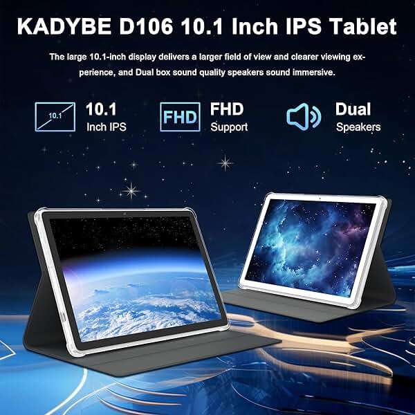 2026 Latest Android 15 Tablet, 10 inch Tablet with 128GB Storage 1TB Expandable 14GB RAM, Dual 4G Cellular Tablets with keyboard Support 5Ghz WiFi/Bluetooth 5.0, Octa-Core Processor, FHD IPS Screen - Image 5