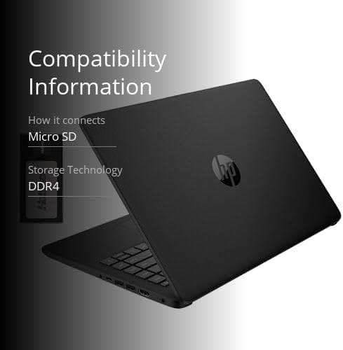 HP Stream 14" HD BrightView Laptop, Intel Celeron N4120, 16GB RAM, 288GB Storage (128GB eMMC + 160GB Docking Station Set), Intel UHD Graphics, 720p Webcam, Wi-Fi, 1 Year Office 365, Win 11 S, Black - Image 3