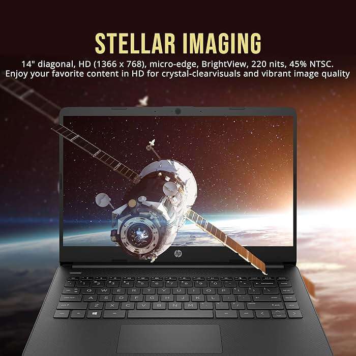 HP Stream 14" HD BrightView Laptop, Intel Celeron N4120, 16GB RAM, 288GB Storage (128GB eMMC + 160GB Docking Station Set), Intel UHD Graphics, 720p Webcam, Wi-Fi, 1 Year Office 365, Win 11 S, Black - Image 4