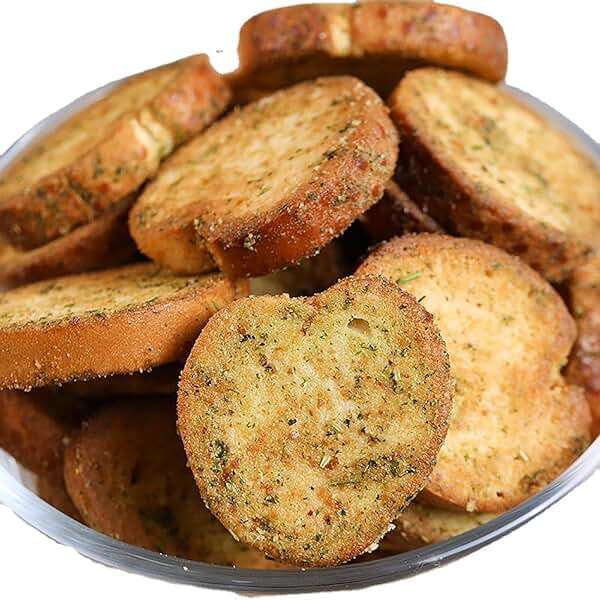 Bread slices 3.24oz garlic bread slices Salty snack Snacks Afternoon Tea Snacks Garlic cookies (92g/ bag) - Image 1