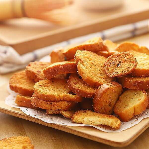 Bread slices 3.24oz garlic bread slices Salty snack Snacks Afternoon Tea Snacks Garlic cookies (92g/ bag) - Image 2