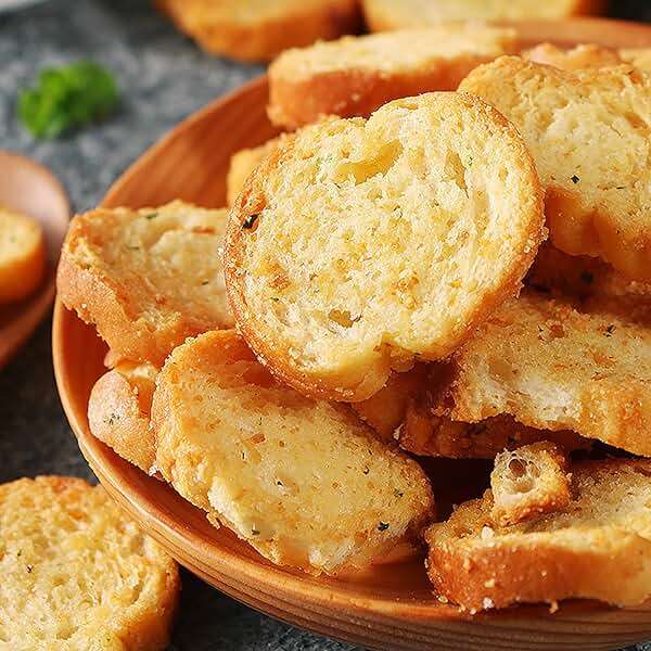 Bread slices 3.24oz garlic bread slices Salty snack Snacks Afternoon Tea Snacks Garlic cookies (92g/ bag) - Image 4