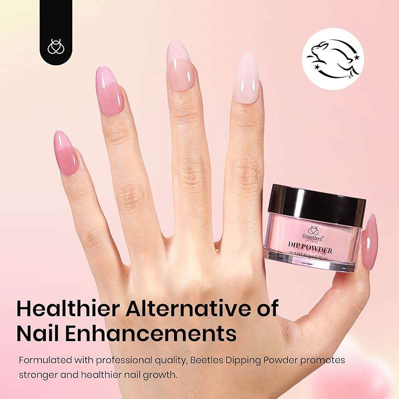 Beetles Dip Powder Set, 6 Colors Jelly Pink Nude Milky Translucent Powder Dipping Set for All Seasons, Summer Starter Manicure DIY Art at Home, No Need Nail Lamp Cured Gifts for Women - Image 5