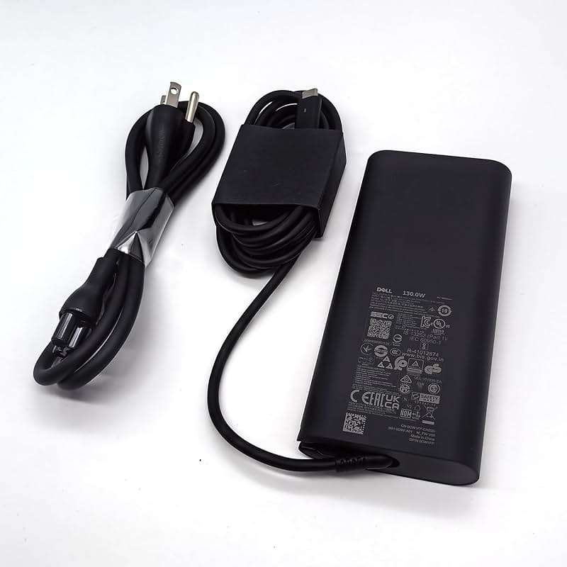 Dell Laptop Charger GAN 130W USB C Type C AC Adapter,Alienware X14 X14 R2, Inspiron 16 Plus 7620 7630, Precision 3470 3480 3570 3571 3580 3581 5470 5480 5570 AC Charger, Balck, HA130PM170 - Image 5