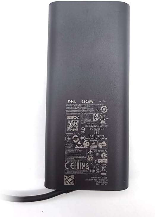 Dell Laptop Charger GAN 130W USB C Type C AC Adapter,Alienware X14 X14 R2, Inspiron 16 Plus 7620 7630, Precision 3470 3480 3570 3571 3580 3581 5470 5480 5570 AC Charger, Balck, HA130PM170 - Image 6