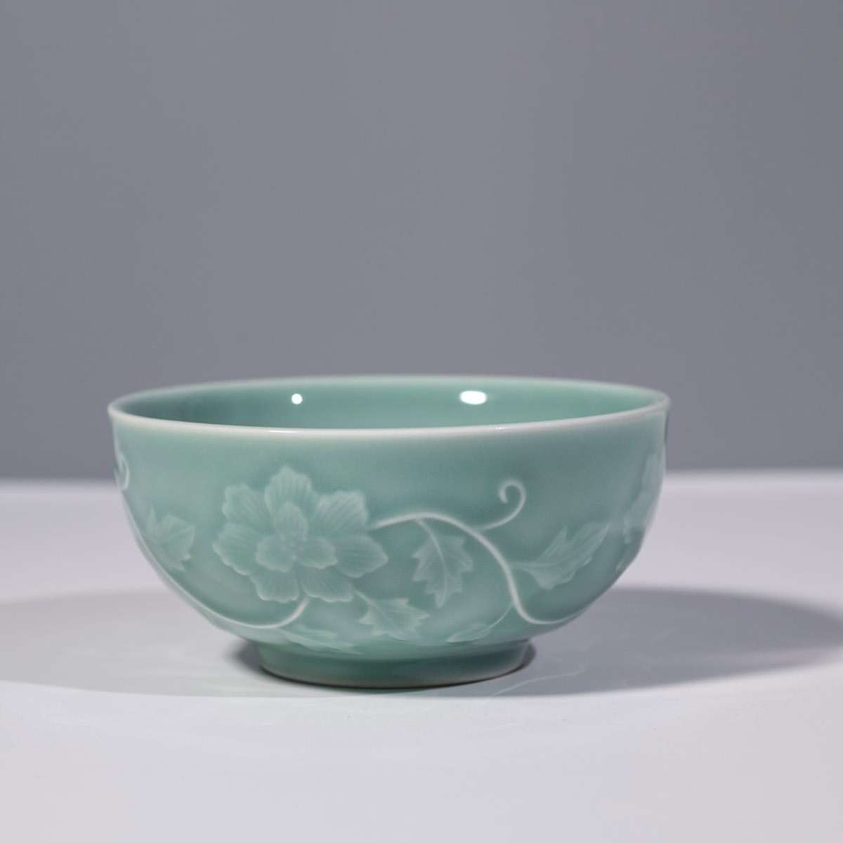 Hanporce 5-Inch Celadon Rice Bowl, Set of 2 - Round Ceramic Bowls for Soup, Stews, Holiday Meals - Classic Holiday Tableware - Durable, Dishwasher, Microwave, Freezer Safe - Image 2