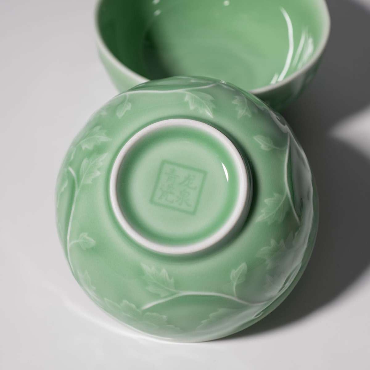 Hanporce 5-Inch Celadon Rice Bowl, Set of 2 - Round Ceramic Bowls for Soup, Stews, Holiday Meals - Classic Holiday Tableware - Durable, Dishwasher, Microwave, Freezer Safe - Image 5