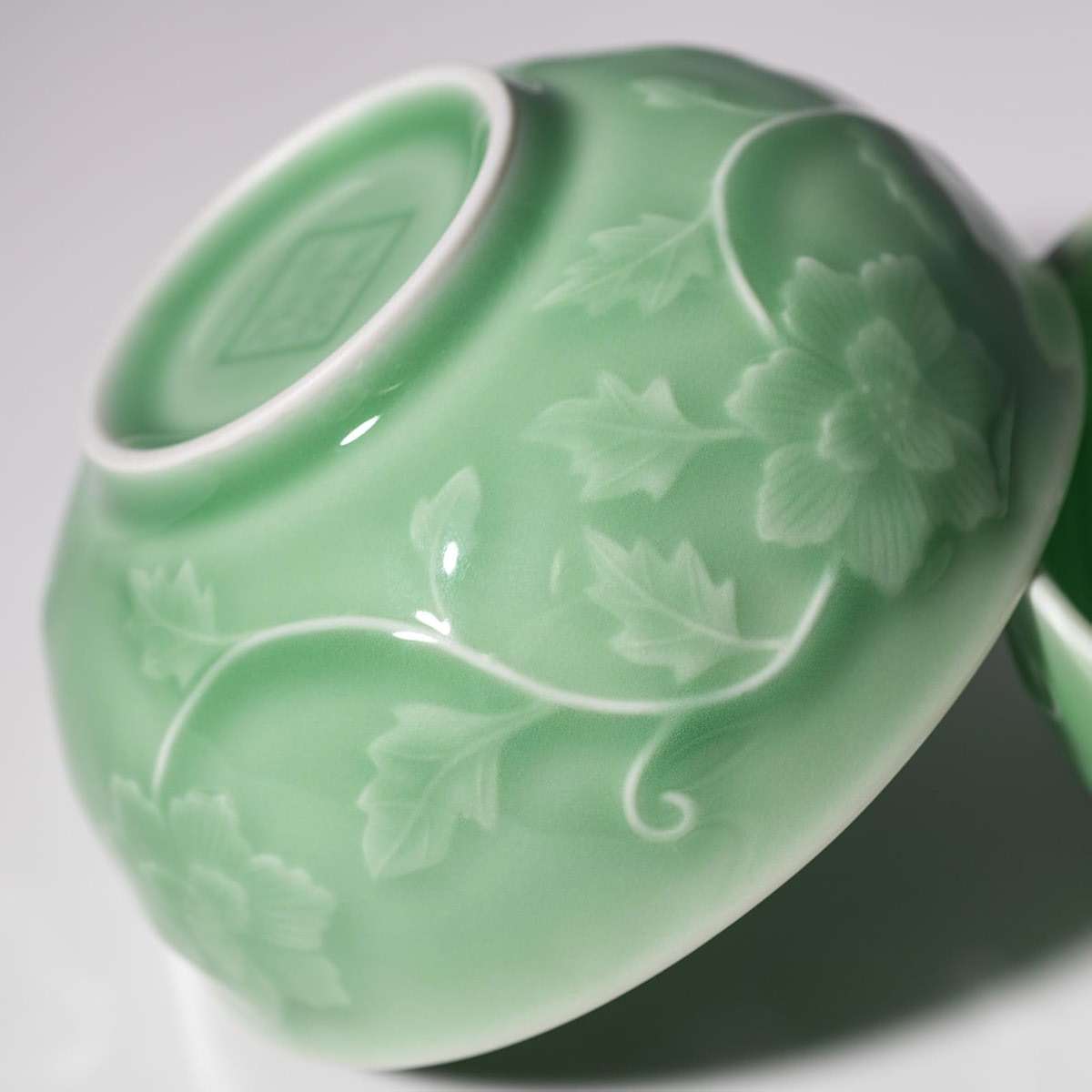 Hanporce 5-Inch Celadon Rice Bowl, Set of 2 - Round Ceramic Bowls for Soup, Stews, Holiday Meals - Classic Holiday Tableware - Durable, Dishwasher, Microwave, Freezer Safe - Image 6